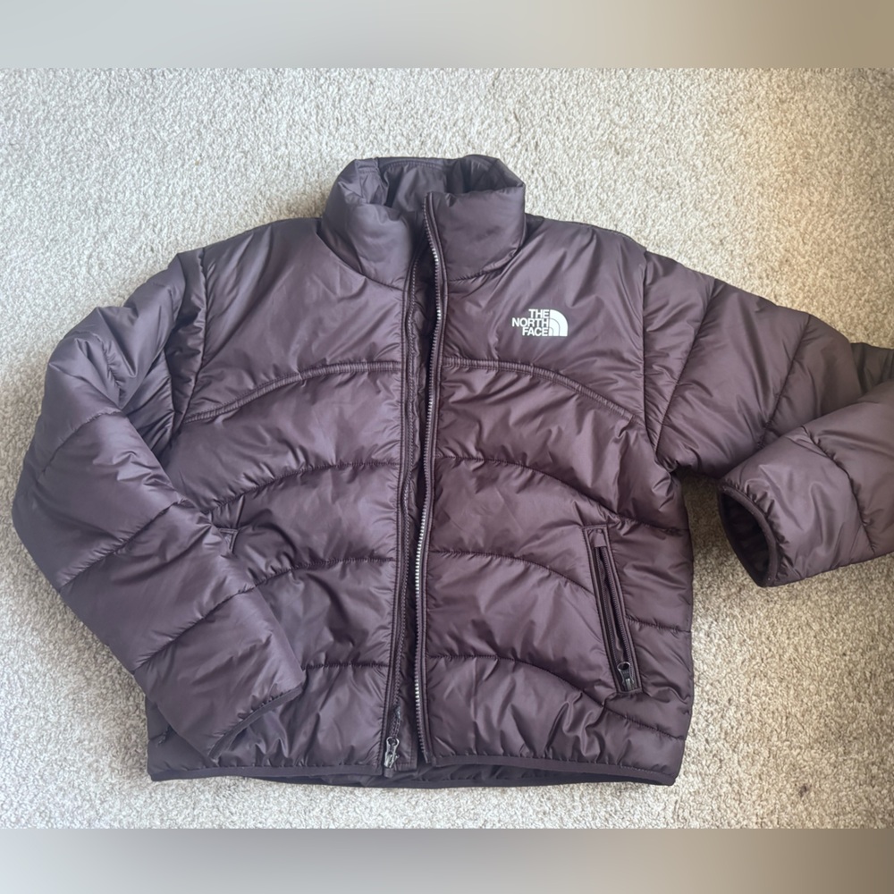 Women the North Face 2000 Jacket puffer coat Brown Small - Picture 2 of 4